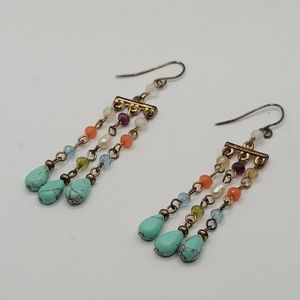 Chandelier Earrings with Turquoise